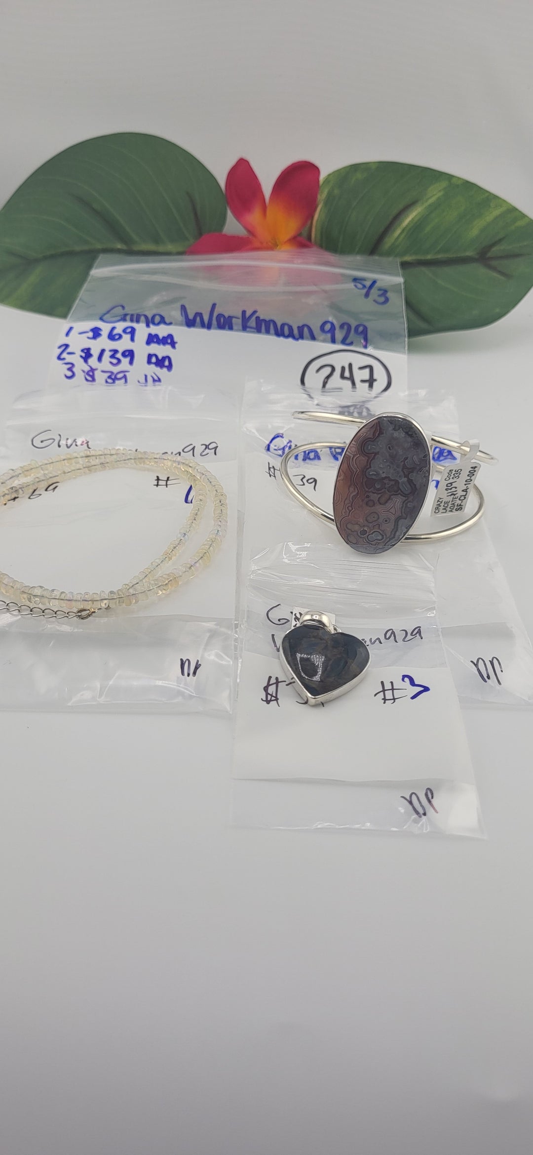 RESERVED FOR: Gina Workman929 - 5/3/2025 tiktok Live Show -3  Sterling Silver Items