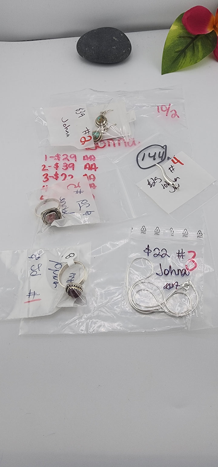 AM SHOW 48HR RESERVED FOR: Johna - 10/2/2025 FL tiktok Live Show - 5 Sterling Silver Items