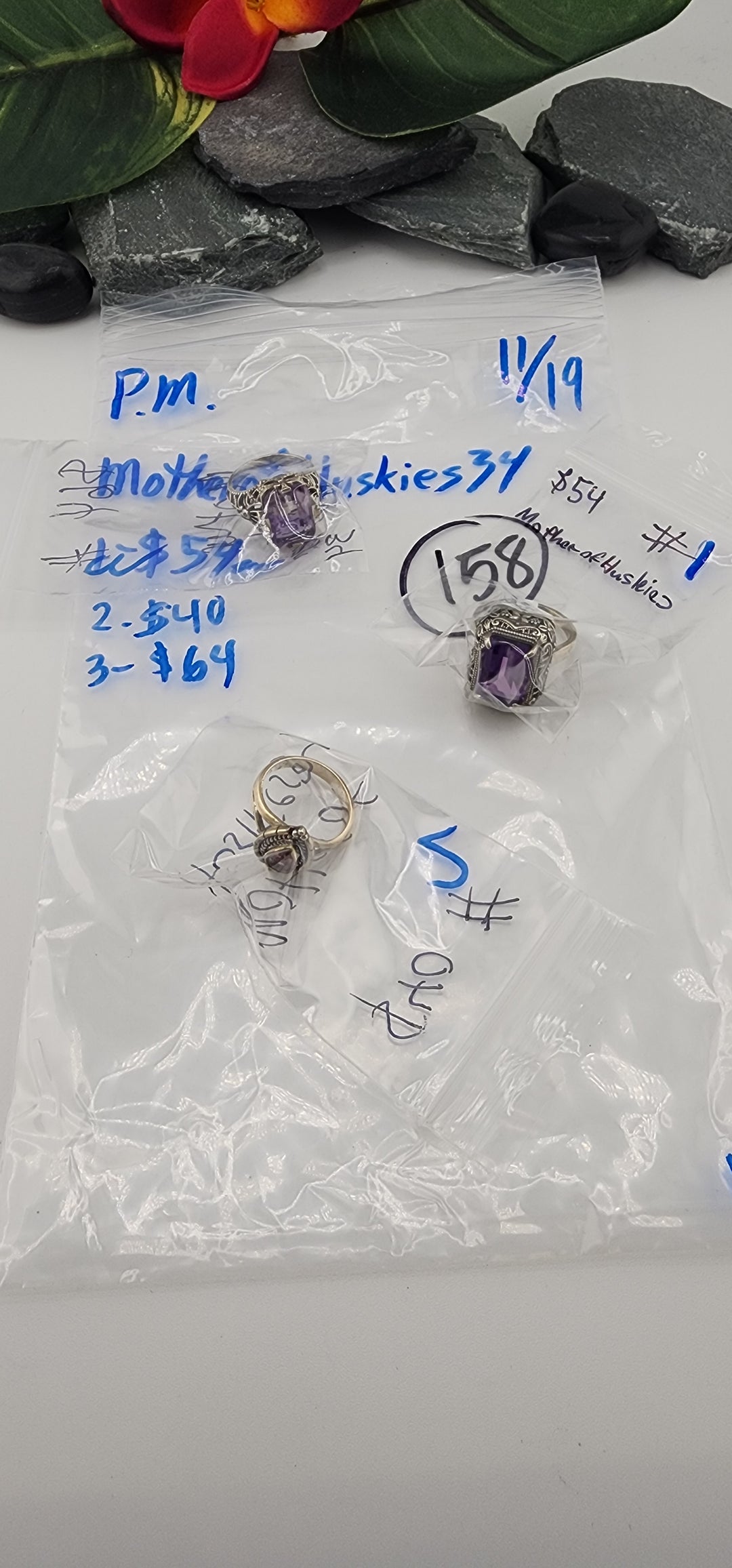 PM SHOW 48HR - RESERVED FOR: MotherofHuskies34 - 11/19/2025 tiktok Live Show - 3 Sterling Silver Items