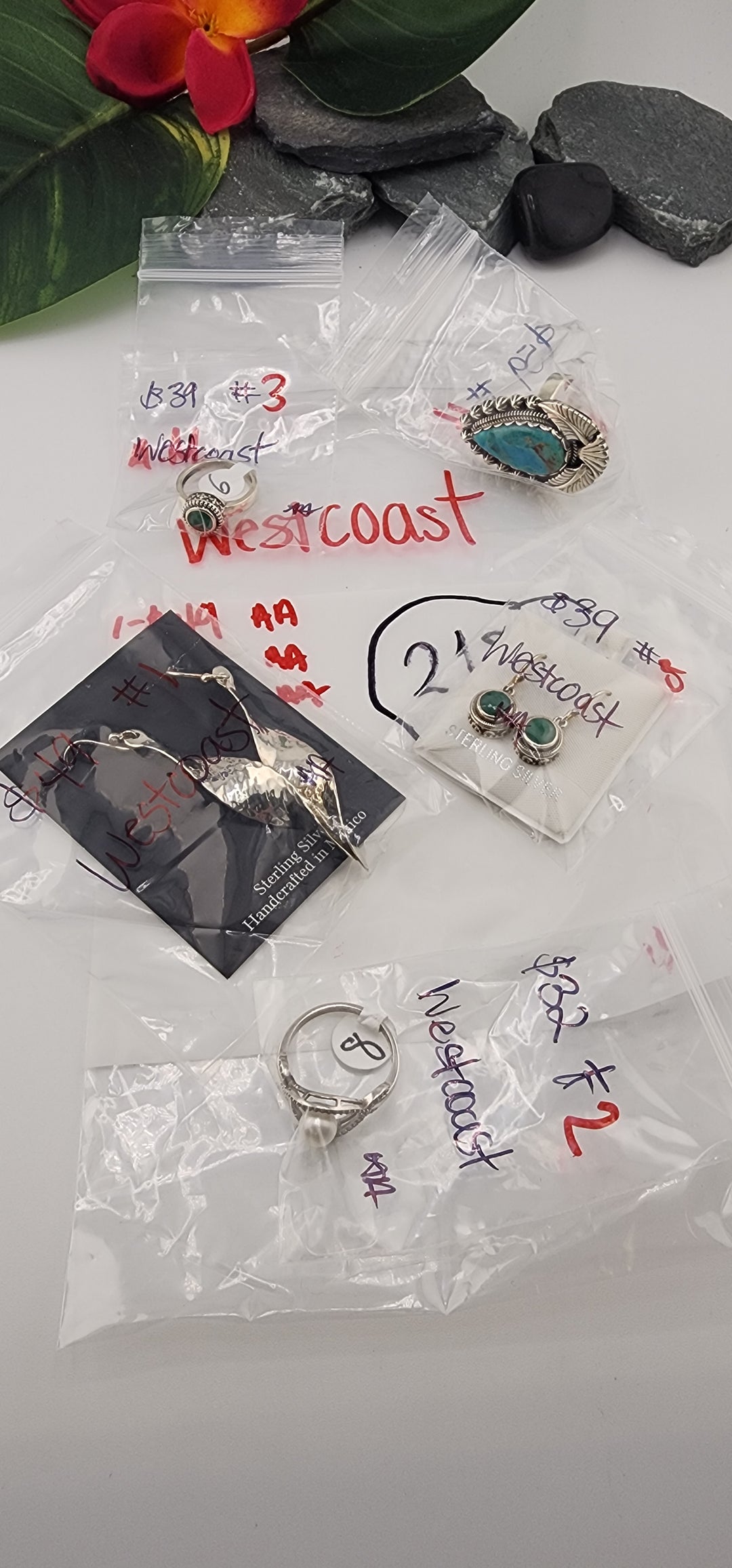 AM SHOW 48HR RESERVED FOR: westcoast - 12/19/2025 FL tiktok Live Show - 5 Sterling Silver Items