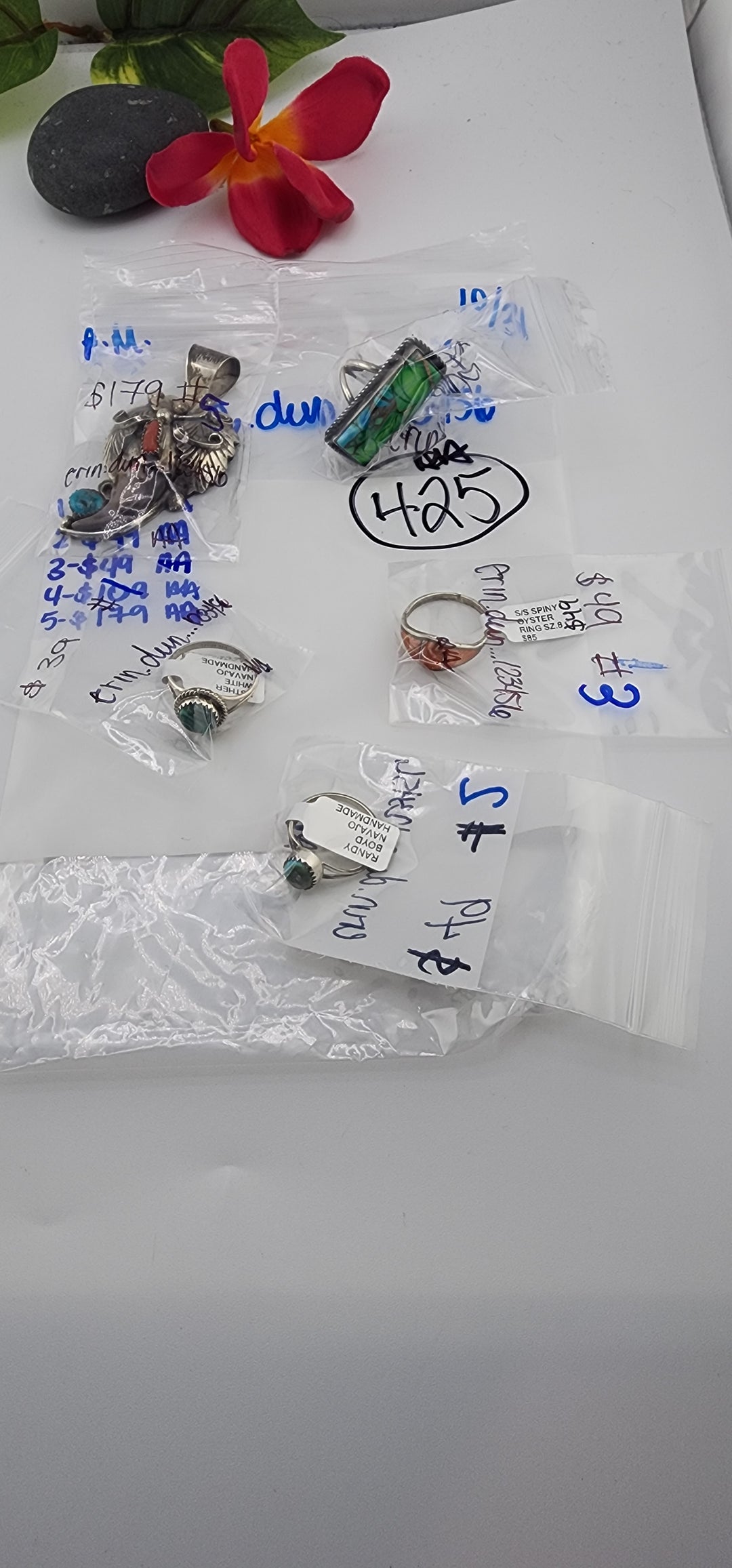 PM SHOW 48HR - RESERVED FOR: erin.dun...123456 - 10/31/2025 FL tiktok Live Show - 5 Sterling Silver Items