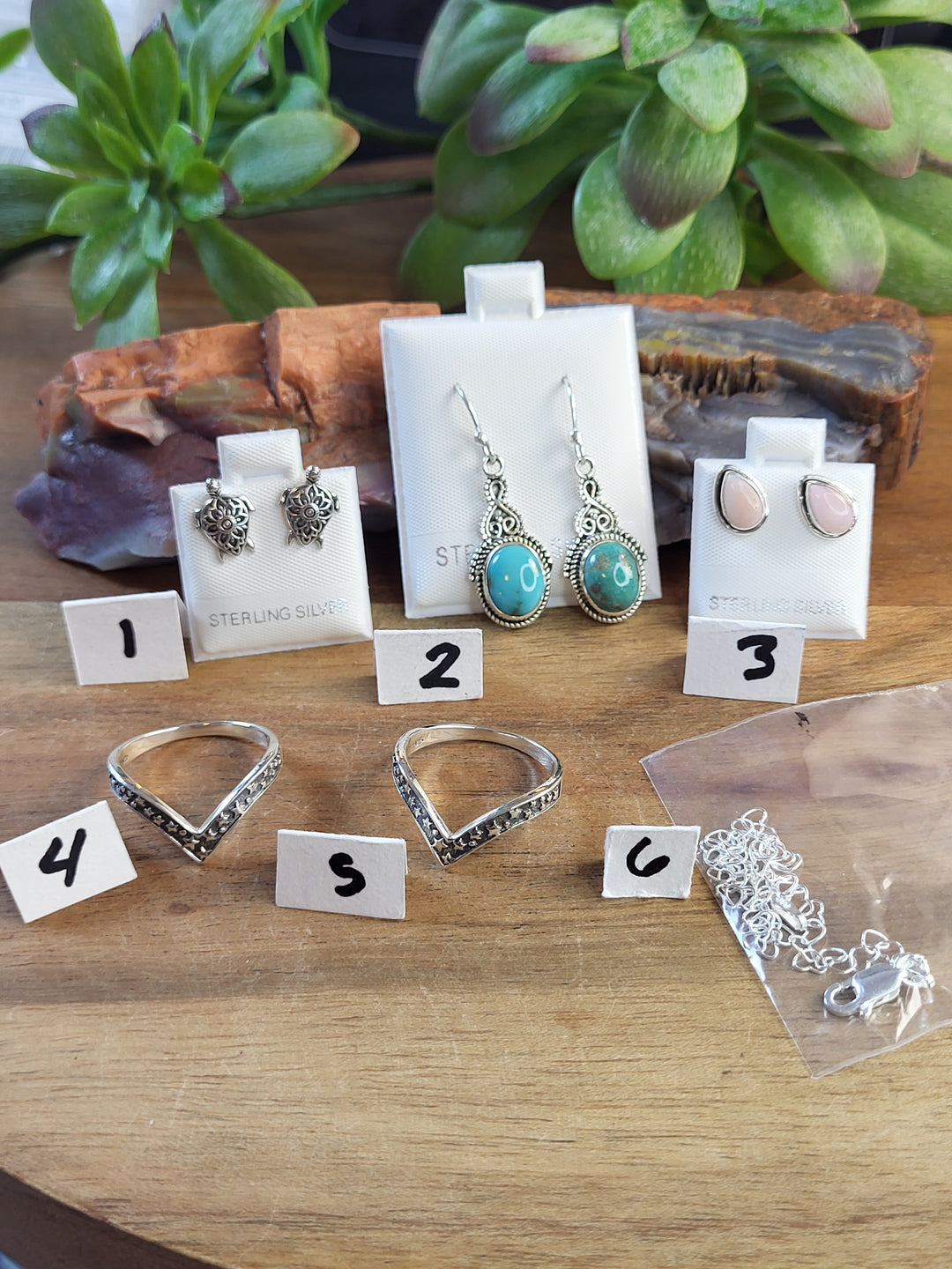 RESERVED FOR: Amber Elder-7/7/24-6 Sterling Silver Items