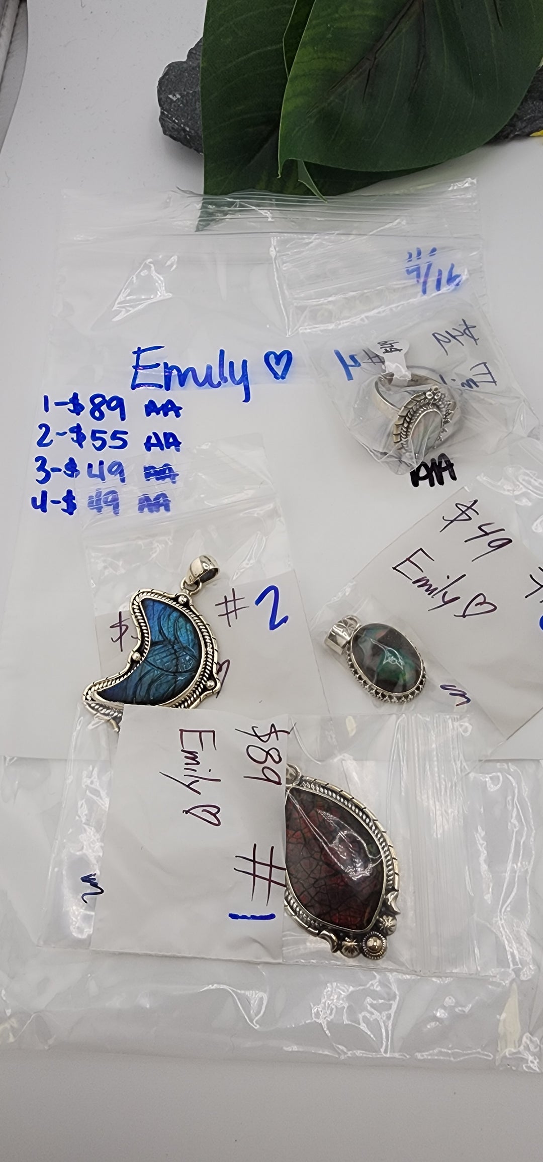 RESERVED FOR: Emily❤️ - 4/16/2025 tiktok Live Show - 4 Sterling Silver Items