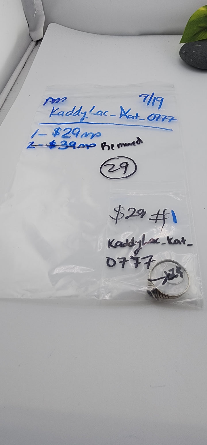 PM SHOW 48HR - RESERVED FOR: kaddylac_kat_0777 - 9/19/2025 FL tiktok Live Show - 1 Sterling Silver Items