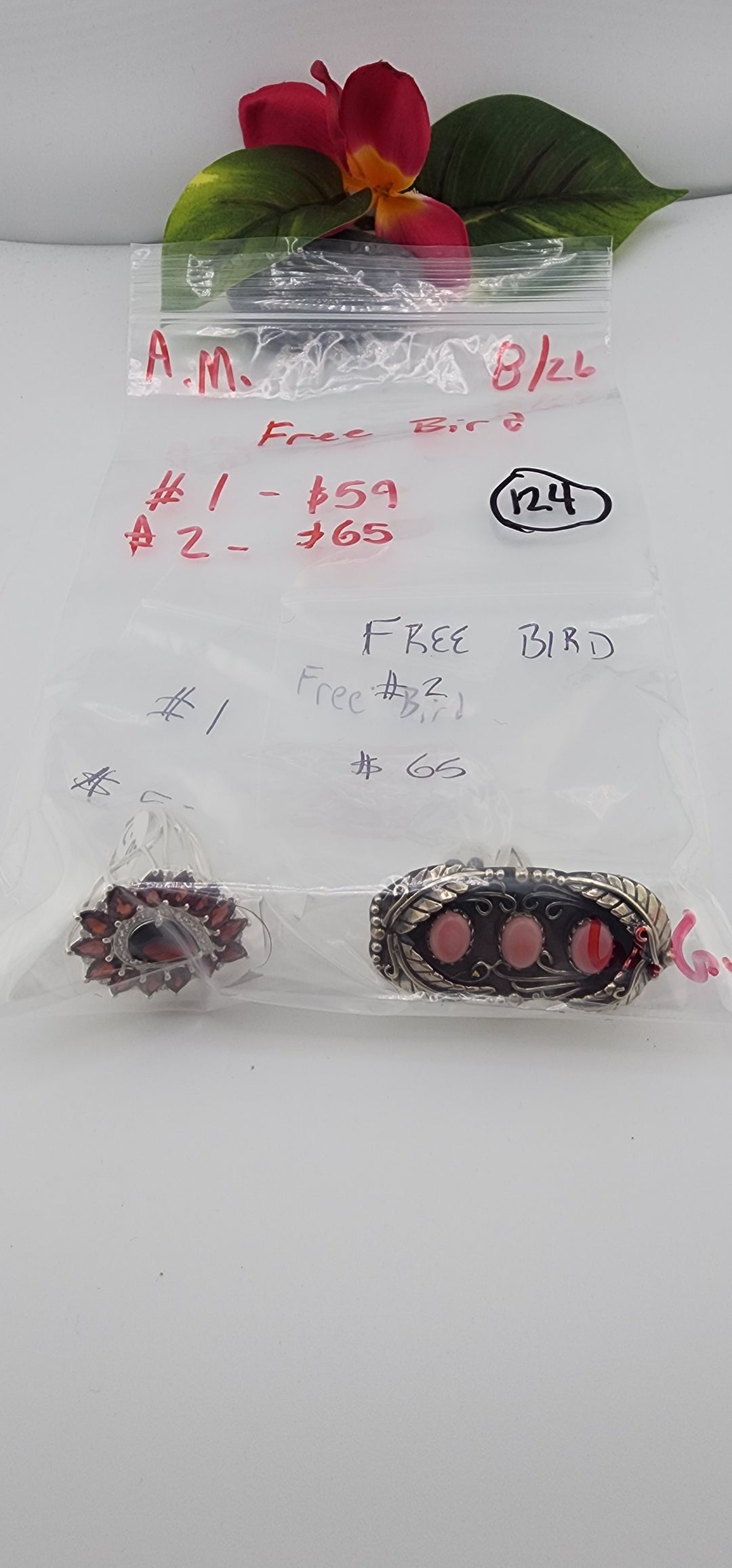 AM SHOW 48HR - RESERVED FOR: FREE BIRD - 8/26/2025 FL tiktok Live Show - 2 Sterling Silver Items