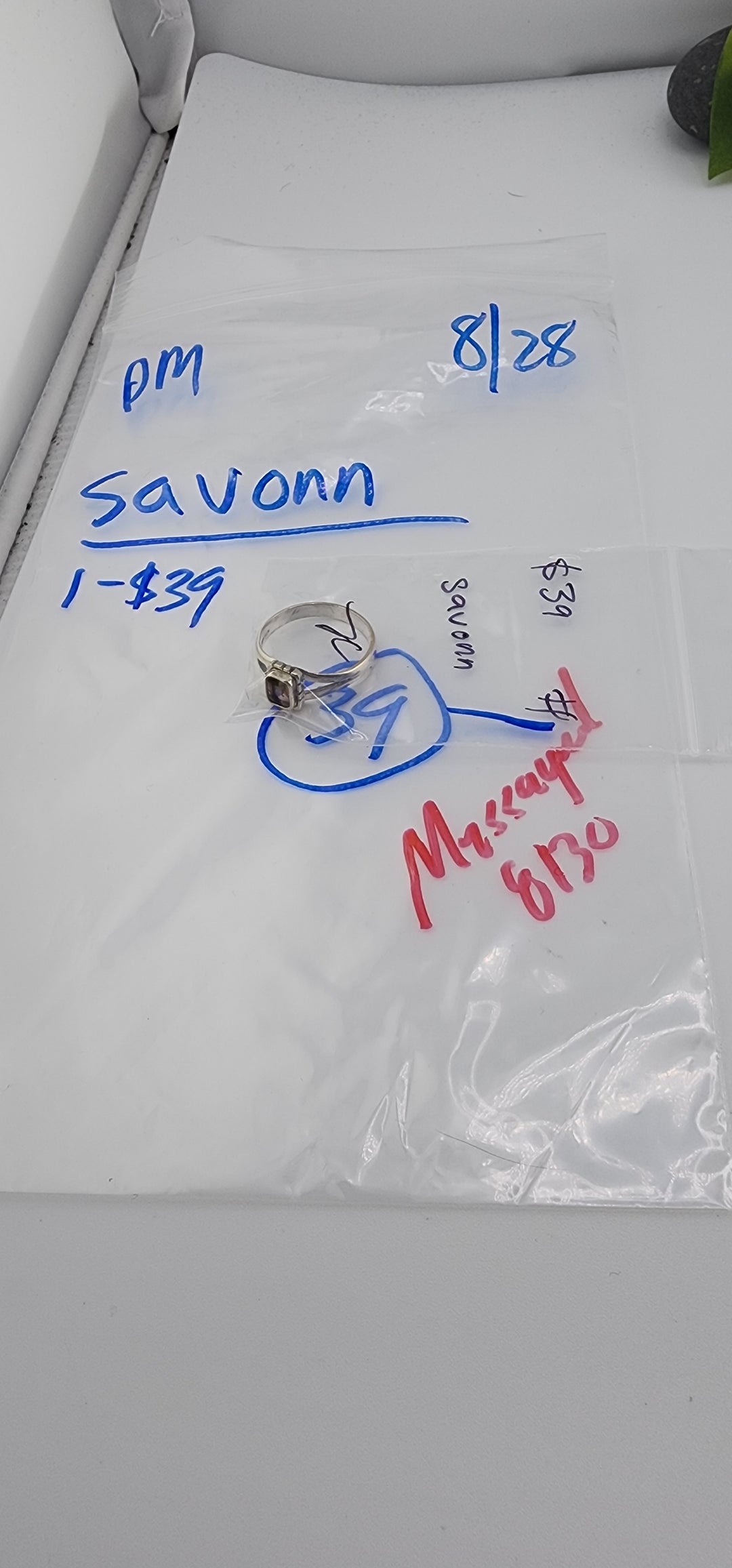 PM SHOW 48HR - RESERVED FOR: Savonn - 8/28/2025 FL tiktok Live Show - 1 Sterling Silver Items