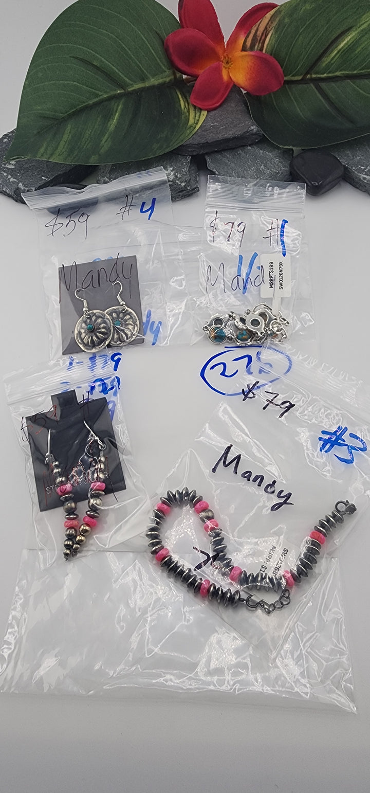 PM SHOW 48HR - RESERVED FOR: Mandy - 1/2/2026 tiktok Live Show - 4 Sterling Silver Items