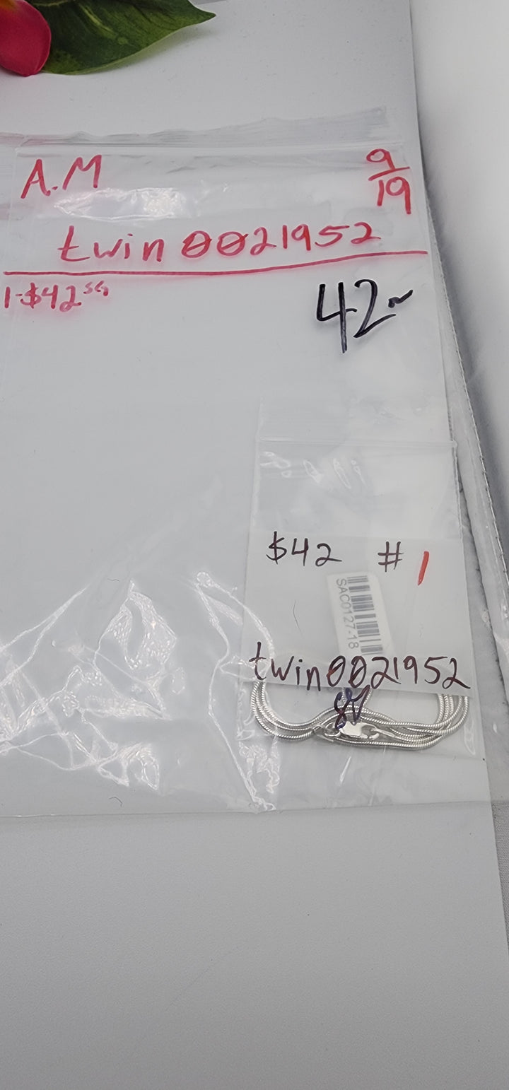 AM SHOW 48HR - RESERVED FOR: twin0021952 - 9/19/2025 FL tiktok Live Show - 1 Sterling Silver Items
