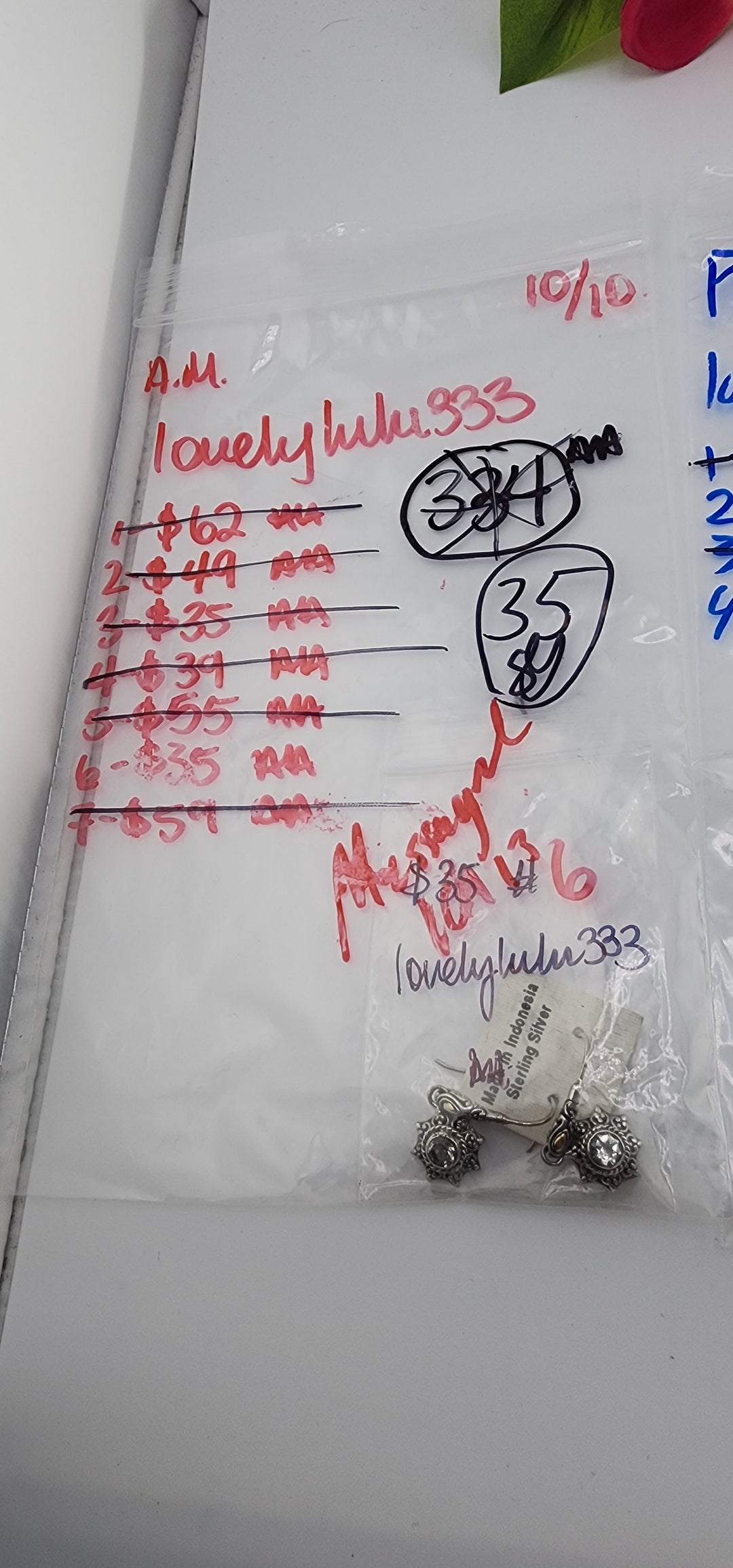 AM SHOW 48HR RESERVED FOR: lovelylulu333 - 10/10/2025 FL tiktok Live Show -  1 Sterling Silver Items