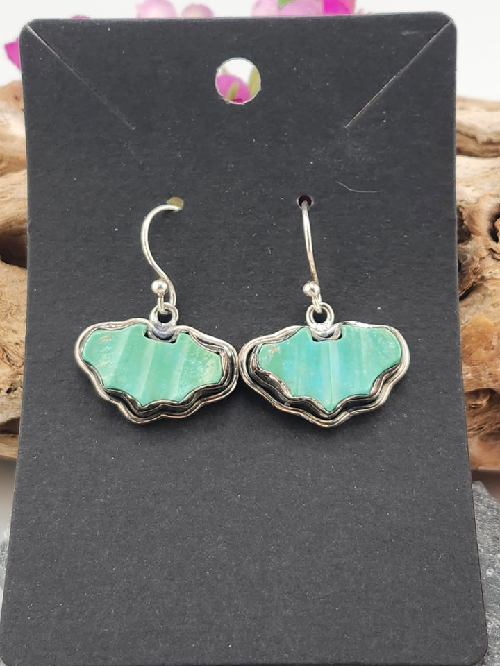 Turquoise Bat Dangle Earrings