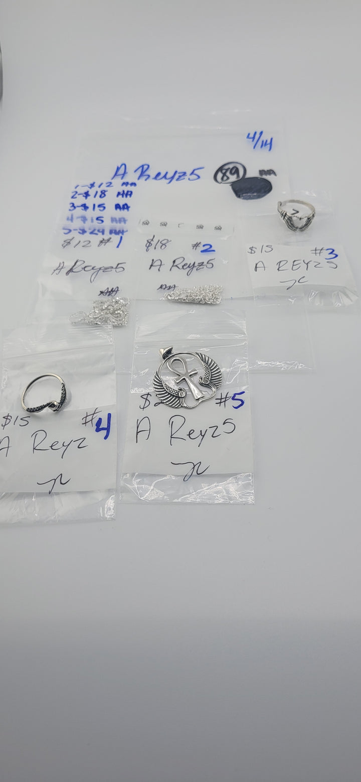 RESERVED FOR: A Reyz5 - 4/14/2025 tiktok Live Show - 5 Sterling Silver Items
