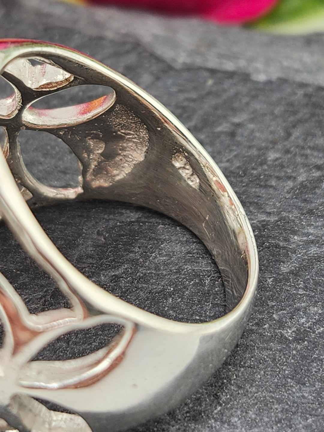 Cluster Garnet Ring Size 9