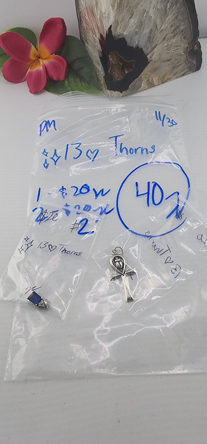 PM SHOW 48HR - RESERVED FOR: ✨13🖤Thorns - 11/30/2025 tiktok Live Show - 2 Sterling Silver Items