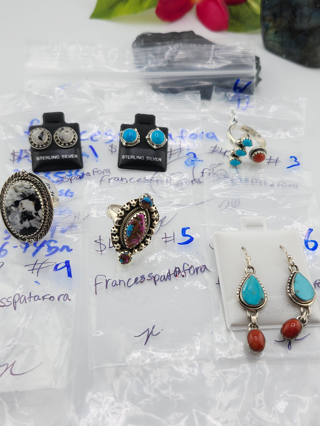 RESERVED FOR: francesspatafora- 6/12/2025 tiktok Reservation Live Show - 6 Sterling Silver Items