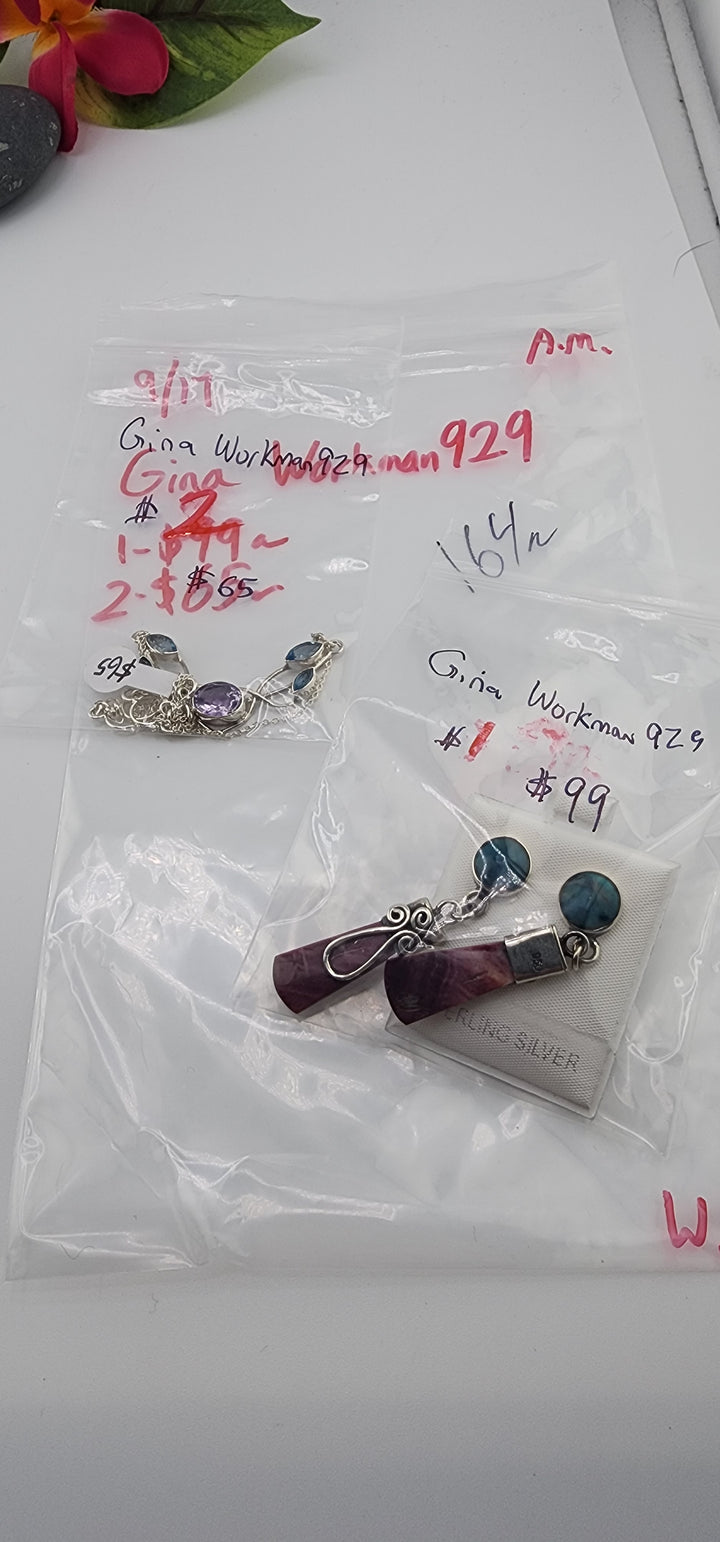 AM SHOW 48HR - RESERVED FOR: Gina Workman929 - 9/17/2025 FL tiktok Live Show - 2 Sterling Silver Items