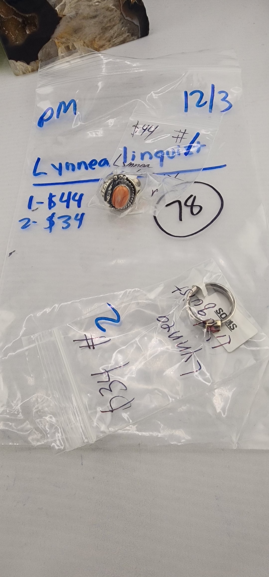 PM SHOW 48HR - RESERVED FOR: Lynnea Linquist - 12/3/2025 tiktok Live Show - 2 Sterling Silver Items