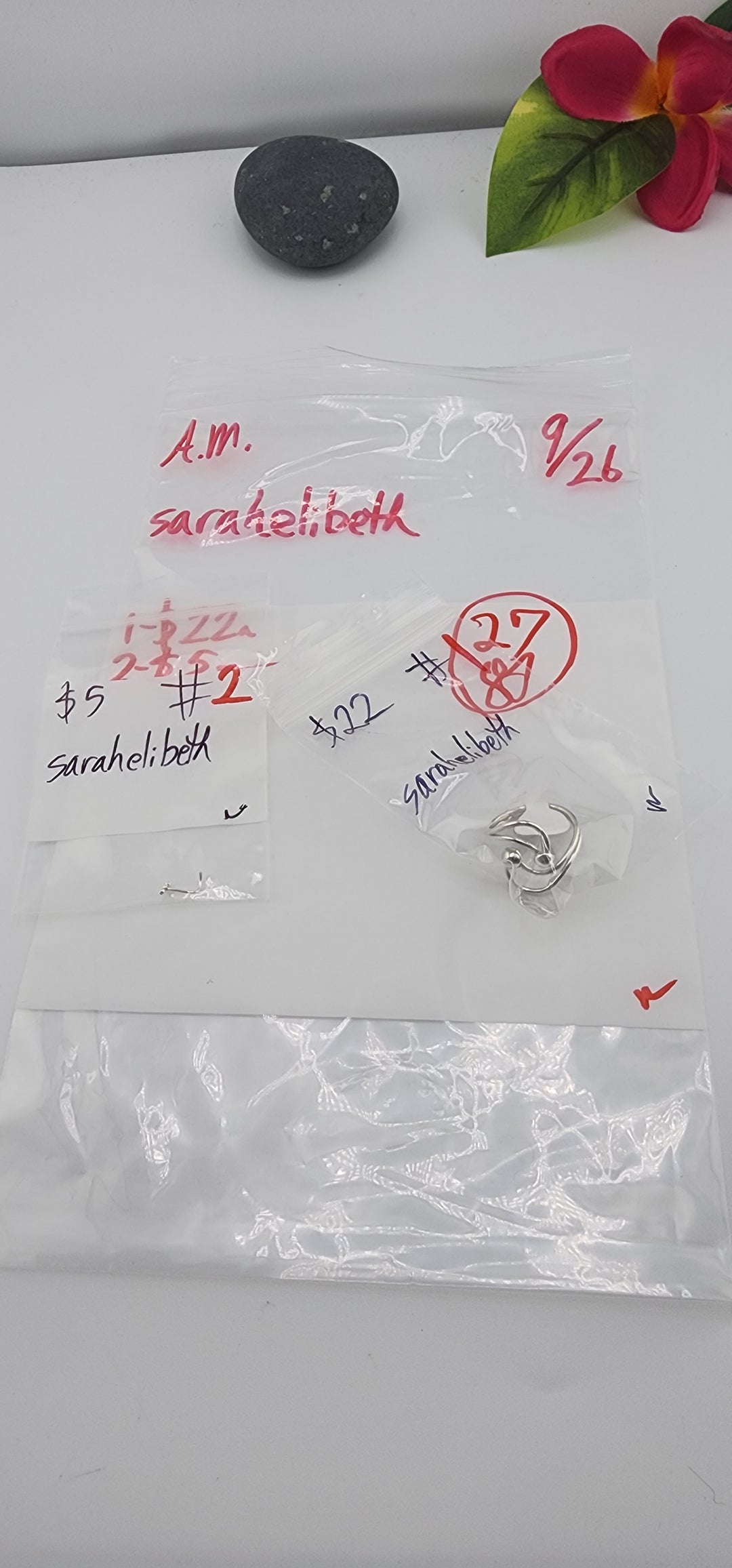 AM SHOW 48HR RESERVED FOR: sarahelibeth - 9/26/2025 FL tiktok Live Show - 2 Sterling Silver Items