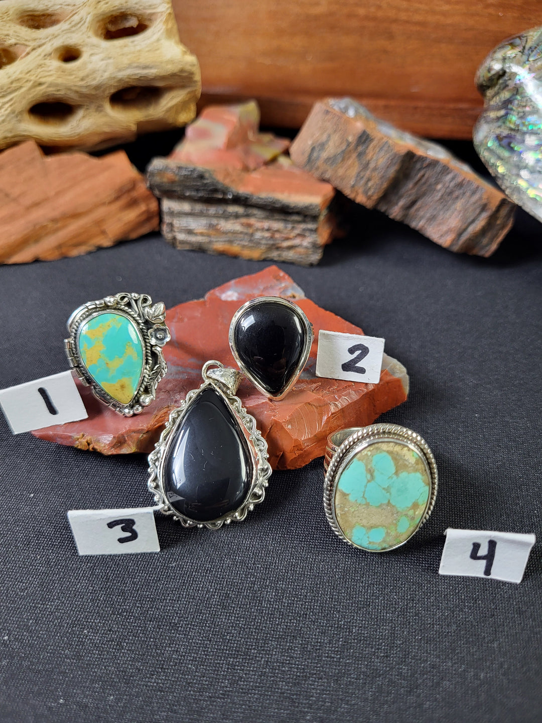 RESERVED FOR:  HorrorGalSusan- 7/10/24-4 Sterling Silver Items