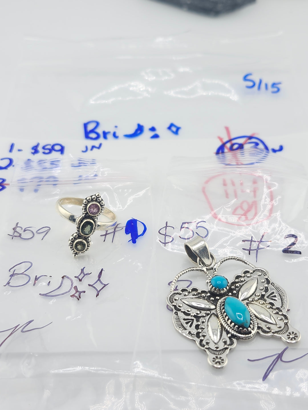 RESERVED FOR:  Bri🌙✨- 5/15/2025 tiktok Live Show - 2 Sterling Silver Items