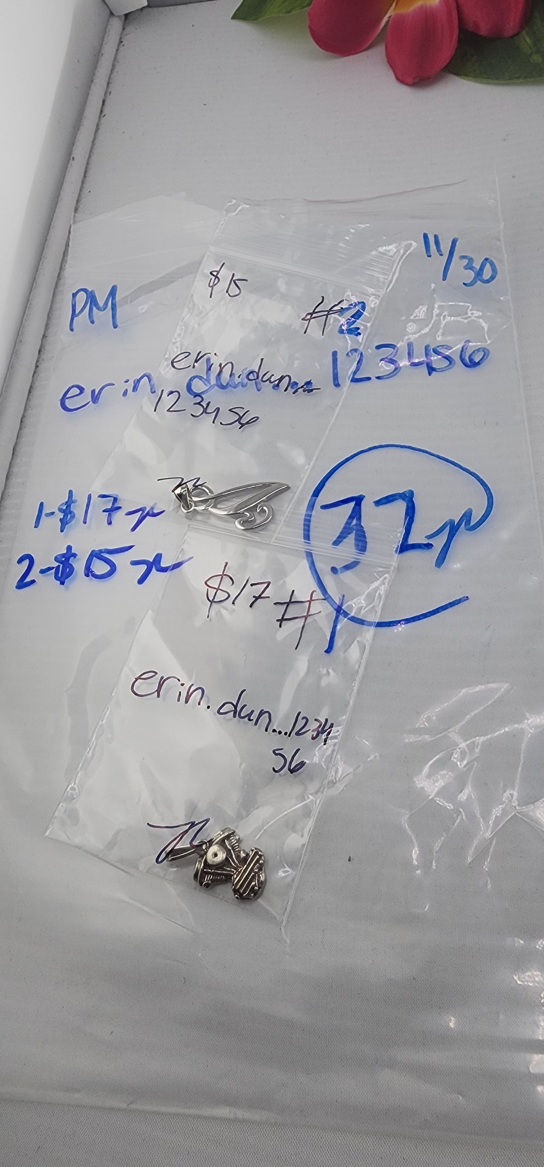 PM SHOW 48HR - RESERVED FOR: erin.dun...123456 - 11/30/2025 tiktok Live Show - 2 Sterling Silver Items