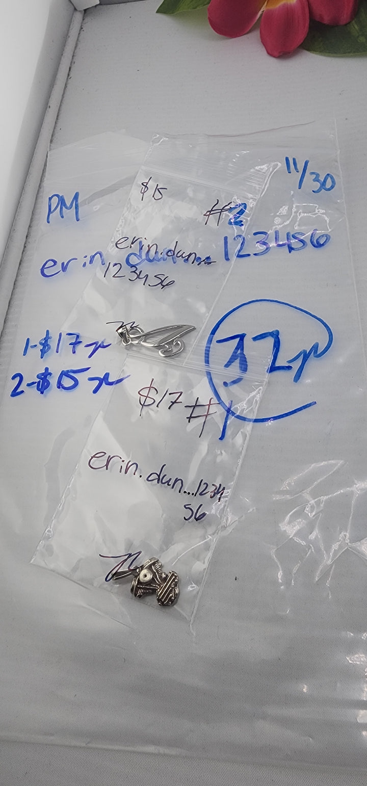 PM SHOW 48HR - RESERVED FOR: erin.dun...123456 - 11/30/2025 tiktok Live Show - 2 Sterling Silver Items