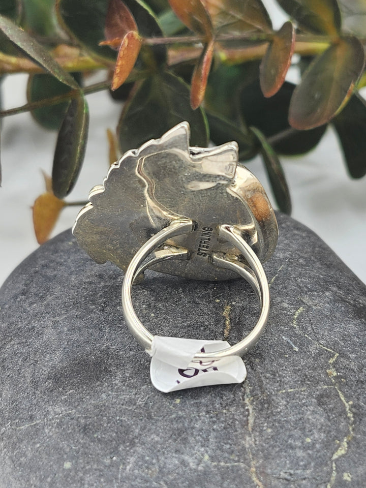 Turquoise & 925 Sterling Silver Ring Size 6