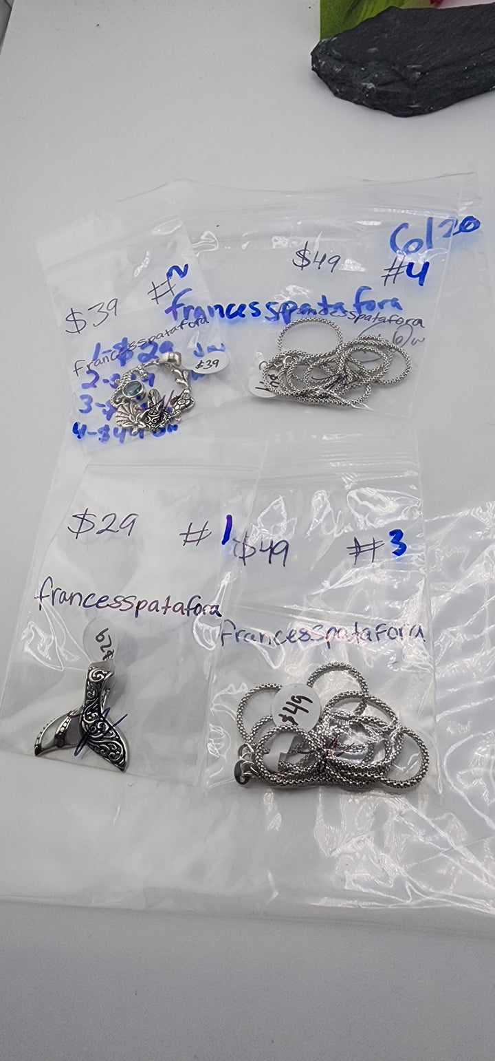 48HR - RESERVED FOR:  francesspatafora- 6/20/2025 FL tiktok Live Show -4  Sterling Silver Items