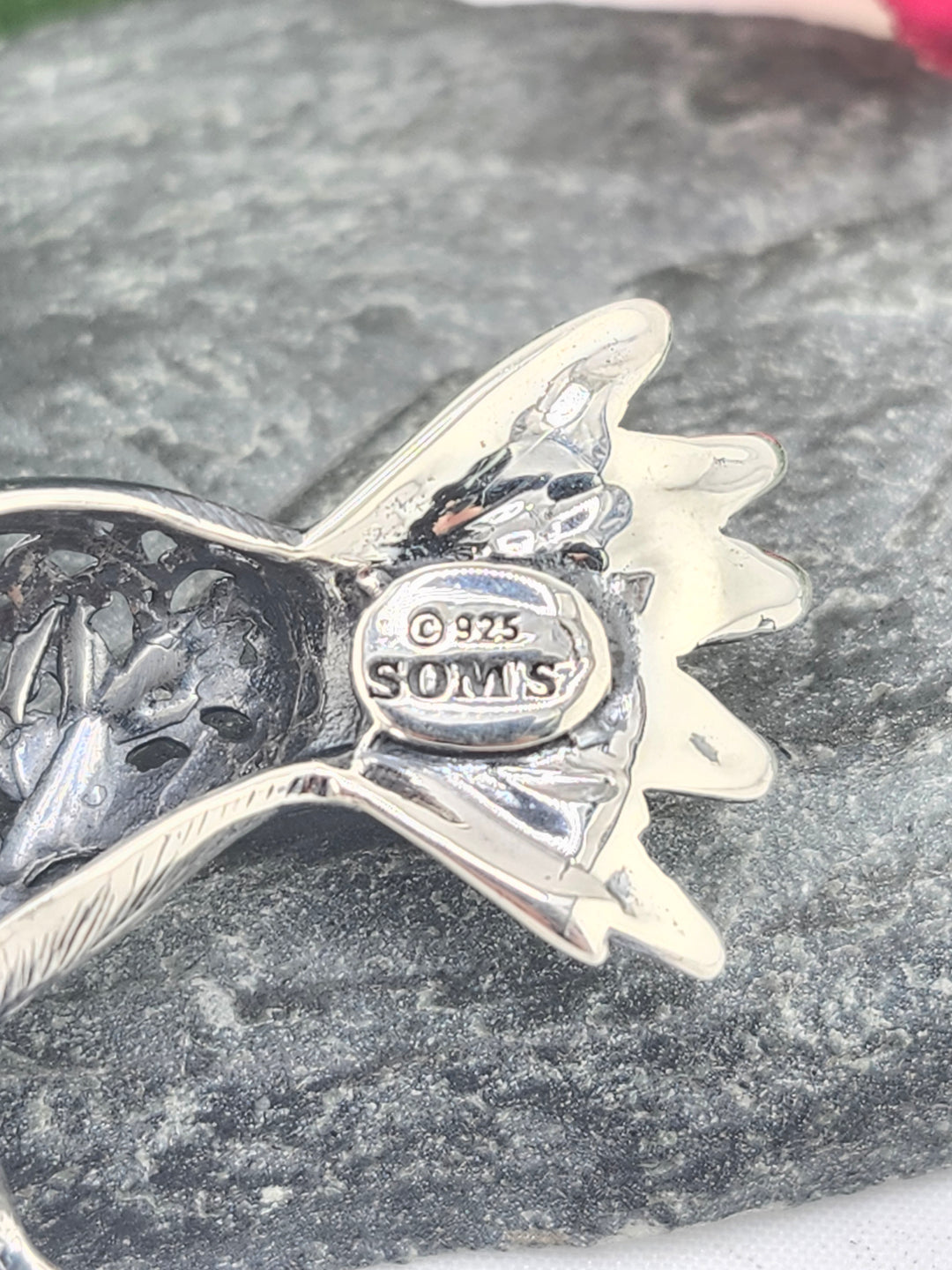 Designer SOMS 925 Sterling Silver Hummingbird Pendant