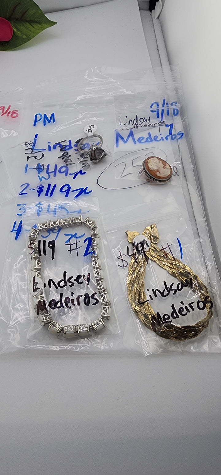 PM SHOW 48HR - RESERVED FOR: Lindsay Medeiros - 9/18/2025 FL tiktok Live Show - 4 Sterling Silver Items