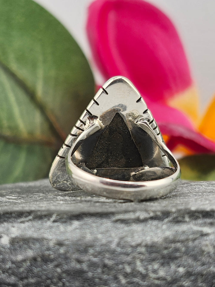 Titanium Druzy 925 Sterling Silver Ring Size 5