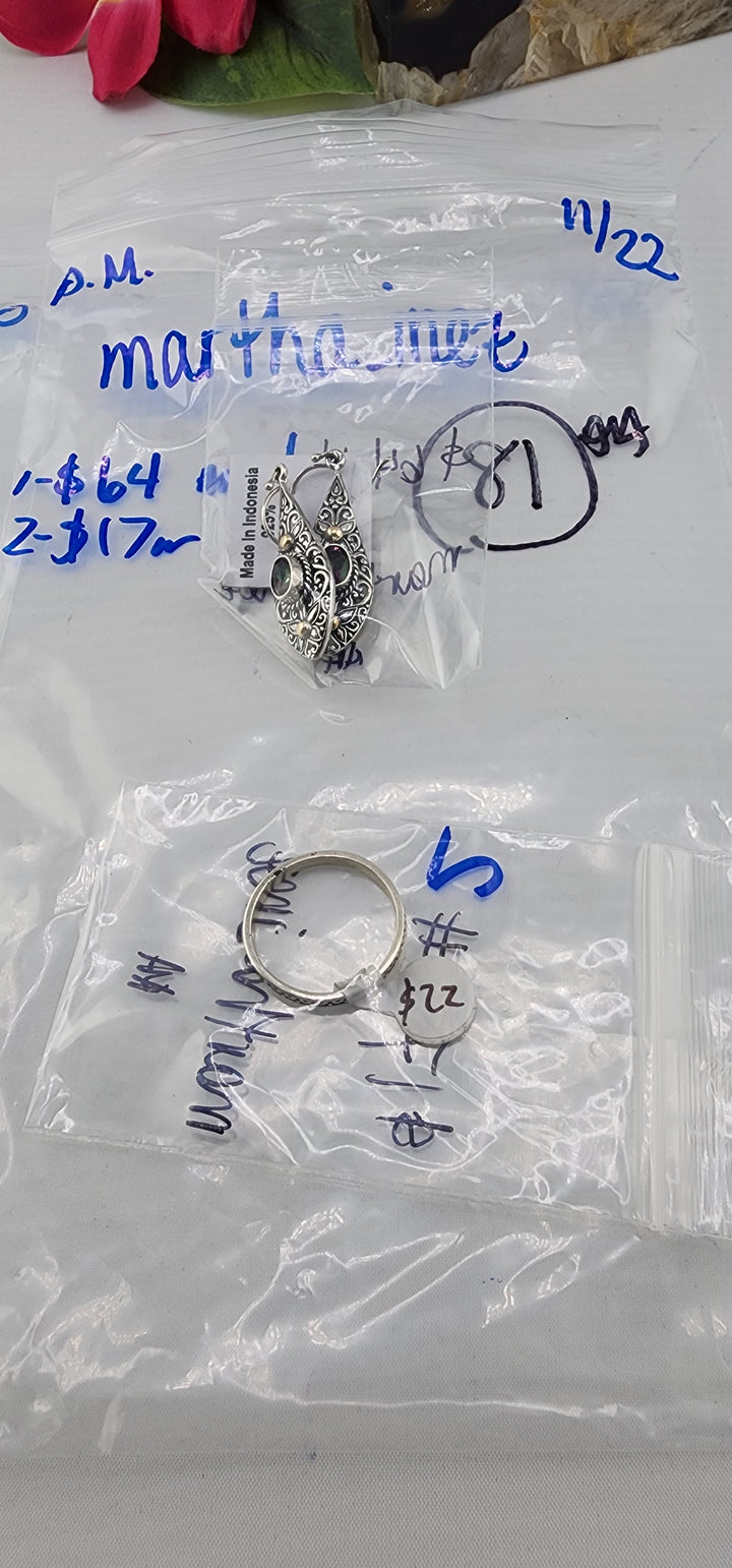 PM SHOW 48HR - RESERVED FOR: martha_inez - 11/22/2025 tiktok Live Show - 2 Sterling Silver Items