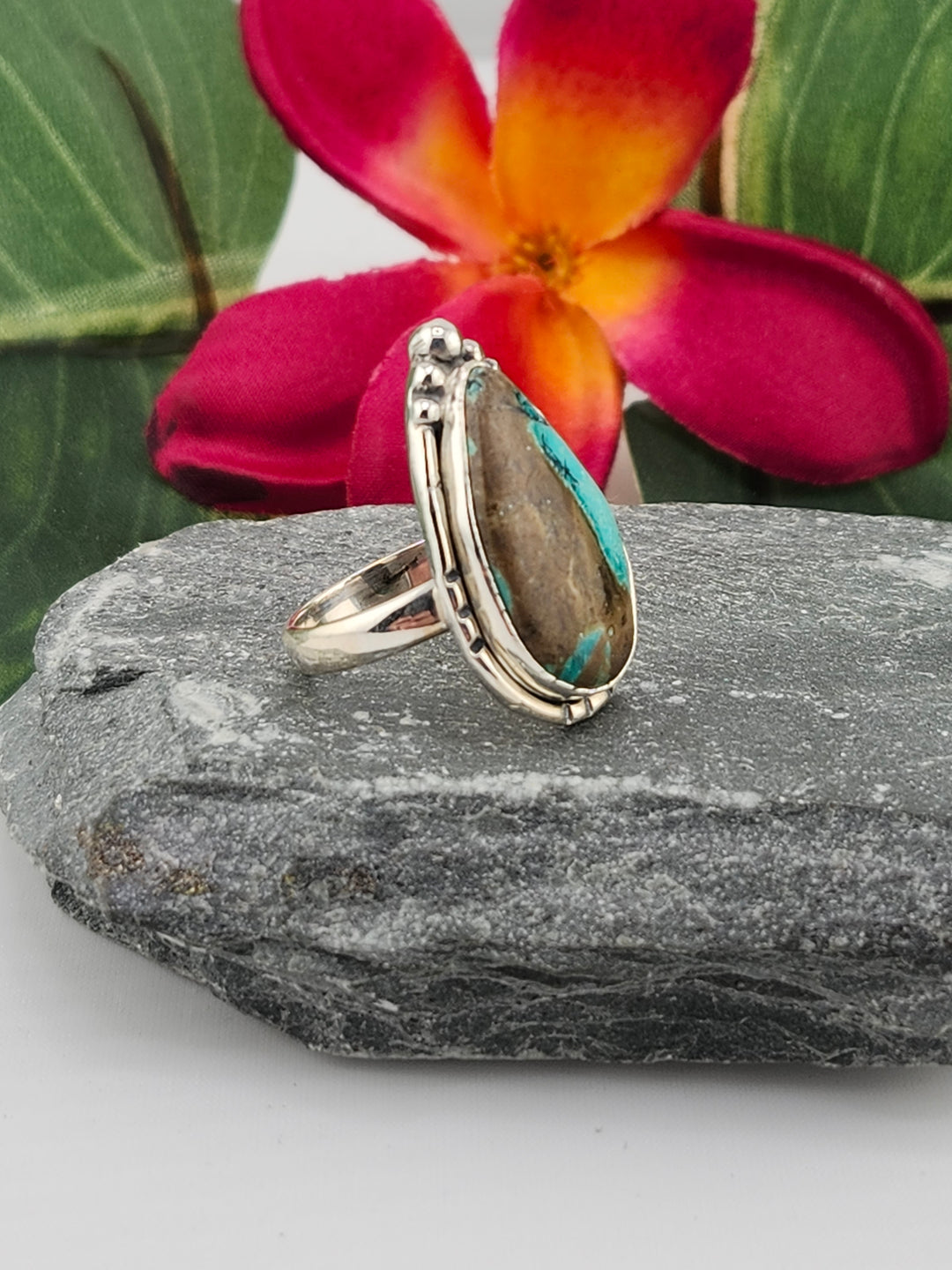 Opalized Wood Ring Size 7.25