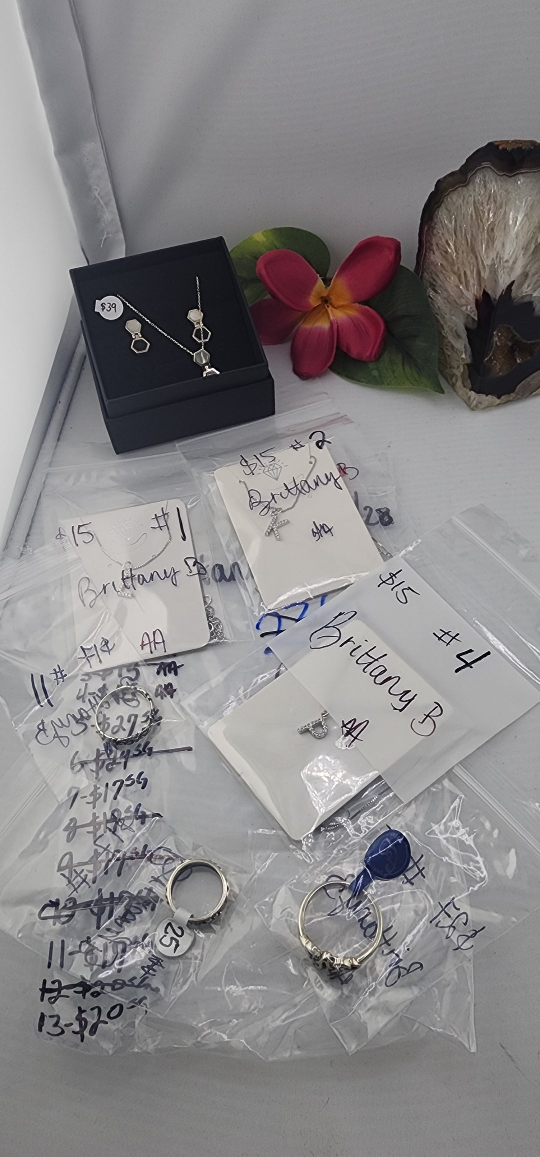 PM SHOW 48HR - RESERVED FOR: Brittany B - 11/28/2025 tiktok Live Show - 7 Sterling Silver Items