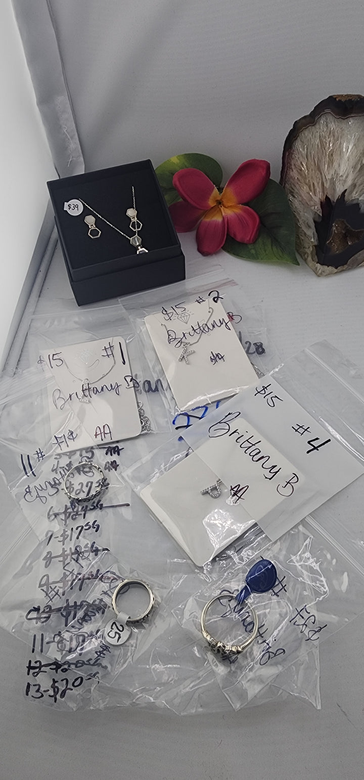 PM SHOW 48HR - RESERVED FOR: Brittany B - 11/28/2025 tiktok Live Show - 7 Sterling Silver Items