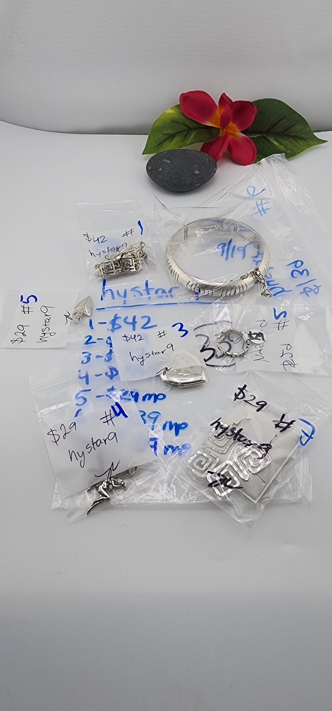 PM SHOW 48HR - RESERVED FOR: hystar9 - 9/19/2025 FL tiktok Live Show - 7 Sterling Silver Items