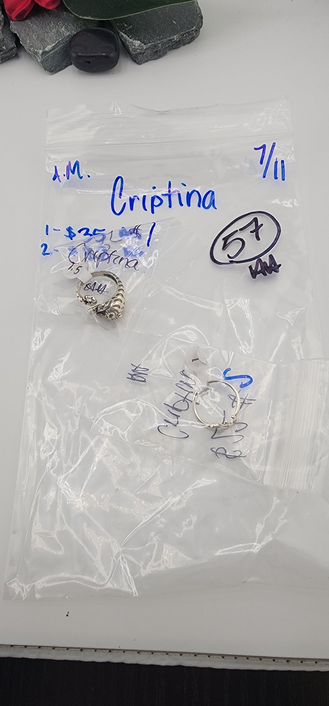 AM SHOW 48HR - RESERVED FOR: Criptina  - 7/11/2025 FL tiktok Live Show - 2  Sterling Silver Items