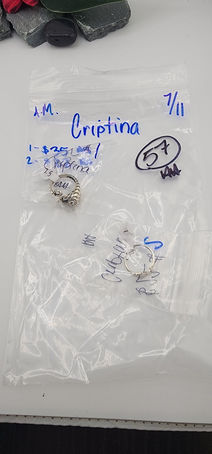 AM SHOW 48HR - RESERVED FOR: Criptina  - 7/11/2025 FL tiktok Live Show - 2  Sterling Silver Items