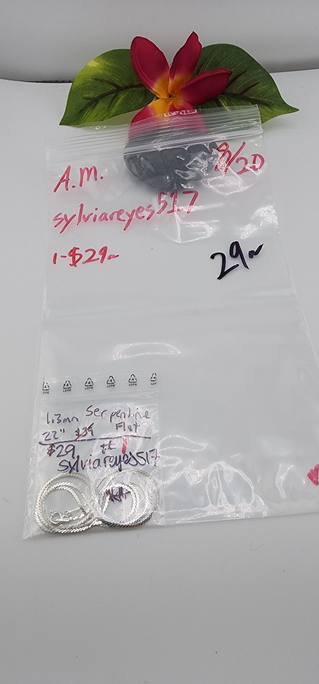 AM SHOW 48HR - RESERVED FOR: sylviareyes517 - 8/20/2025 FL tiktok Live Show - 1 Sterling Silver Items