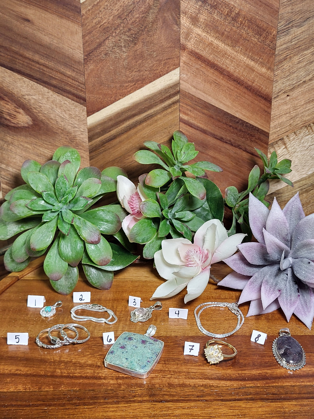 RESERVED FOR: just em 8/9/24- 7 Sterling Silver Items