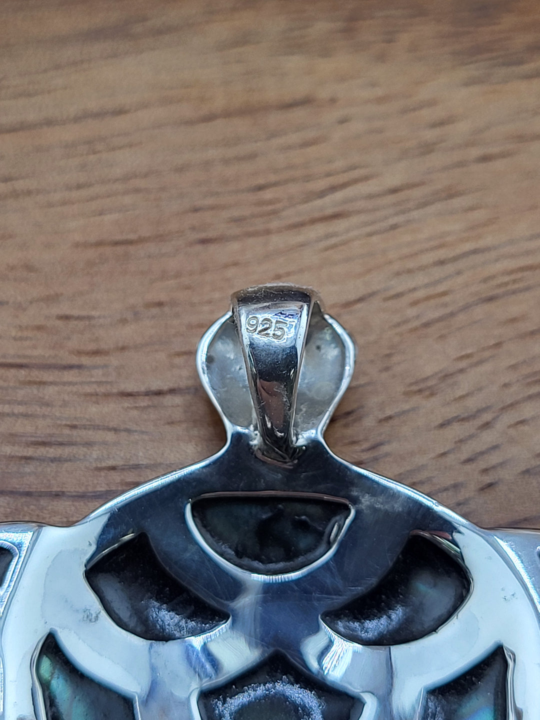 925 Sterling Silver Abalone Turtle Pendant