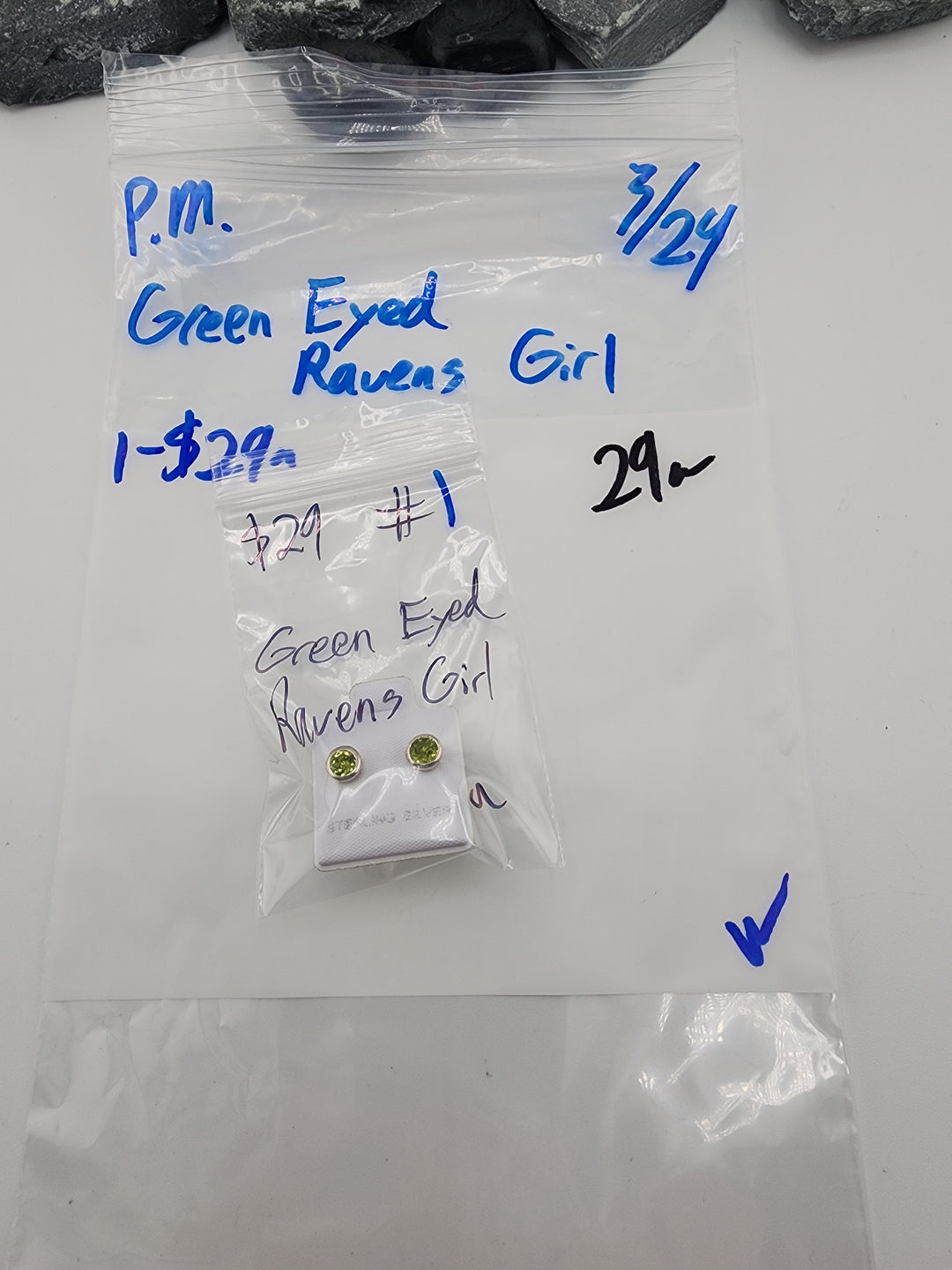 Green Eyed Ravens Girl - 3/24/26 - 1 925 Sterling Silver Items