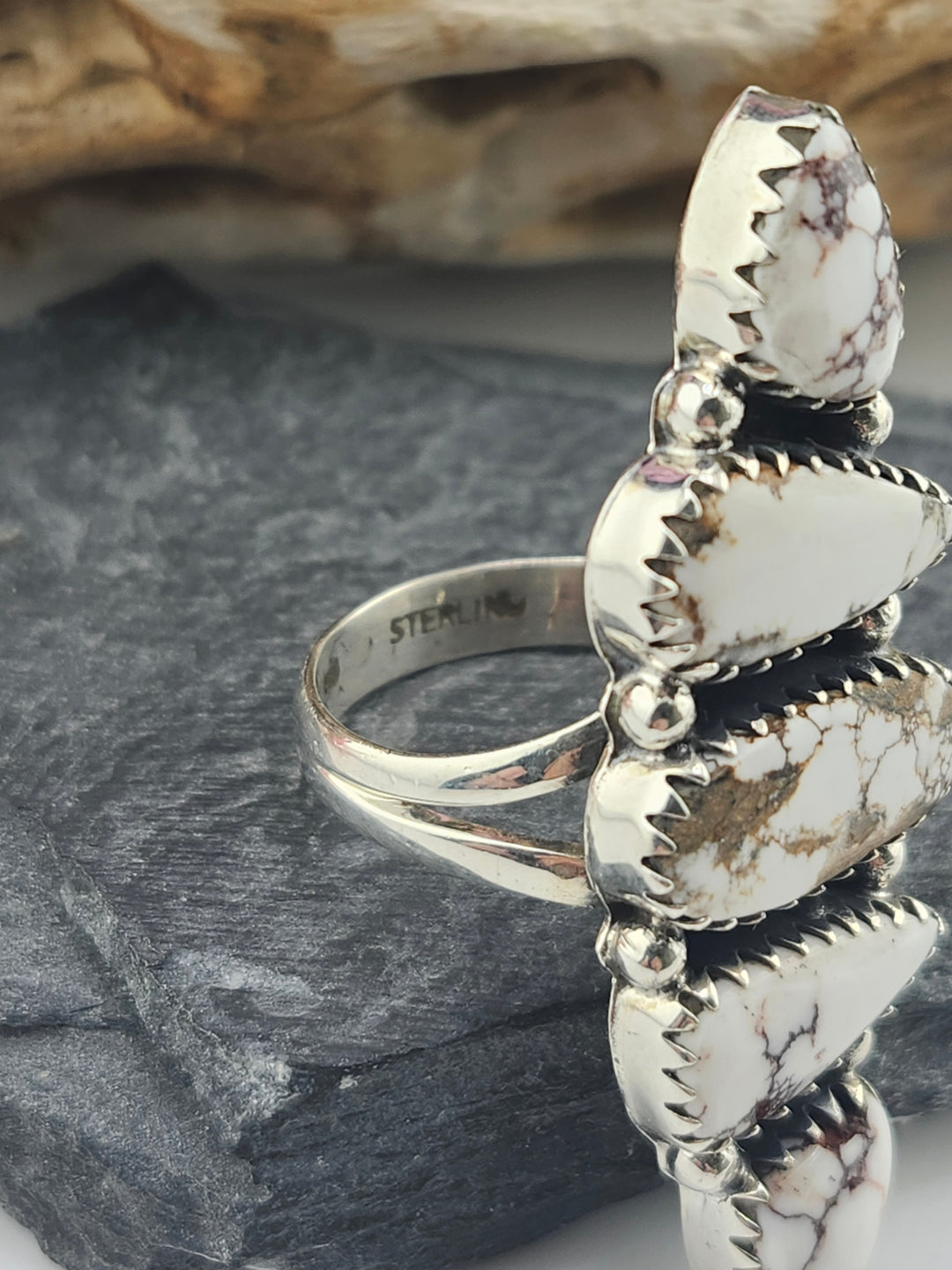 Wild Horse Jasper Dainty Ring