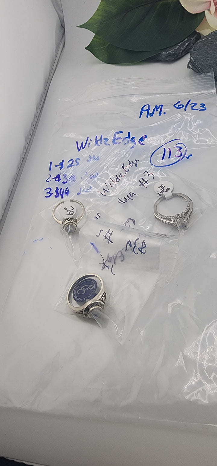 RESERVED FOR: WildzEdge- 6/23/2025 tiktok A.M Live Show -3 Sterling Silver Items