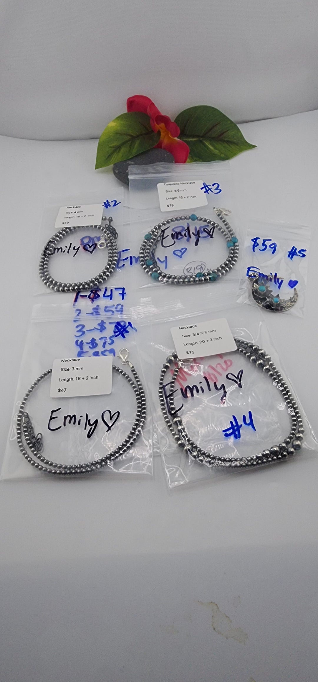 PM SHOW 48HR - RESERVED FOR:  Emily❤️- 8/15/2025 FL tiktok Live Show - 5 Sterling Silver Items