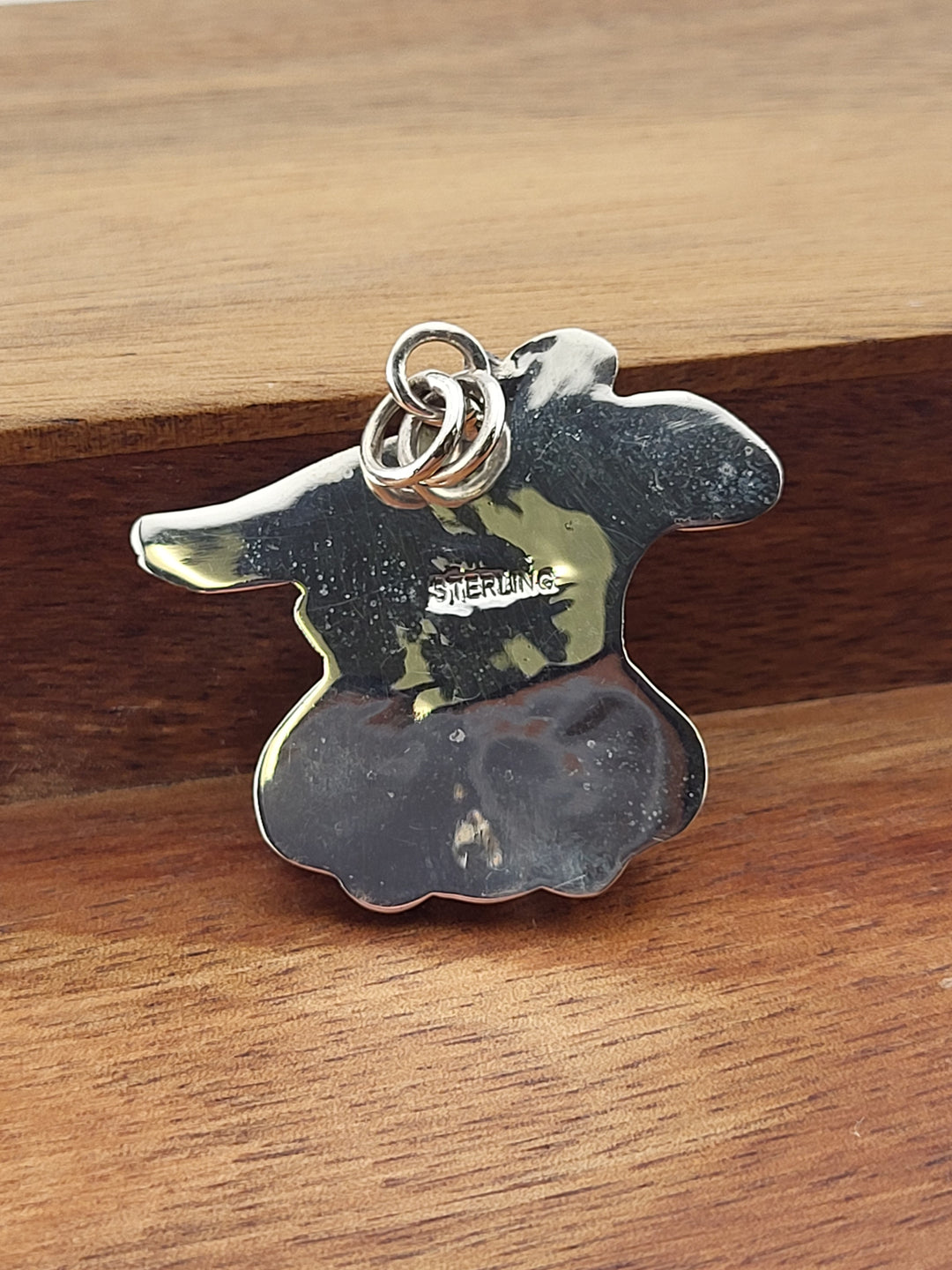 925 Sterling Silver Turquoise Horseback Riding Pendant