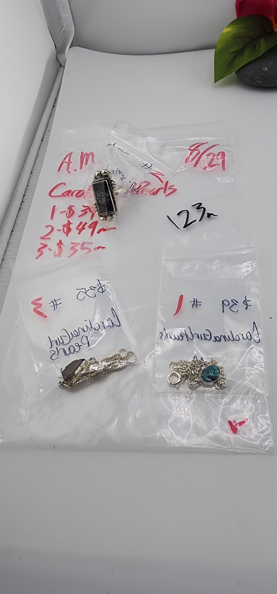 AM SHOW 48HR - RESERVED FOR: CarolinaGirlPearls - 8/29/2025 FL tiktok Live Show - 3 Sterling Silver Items