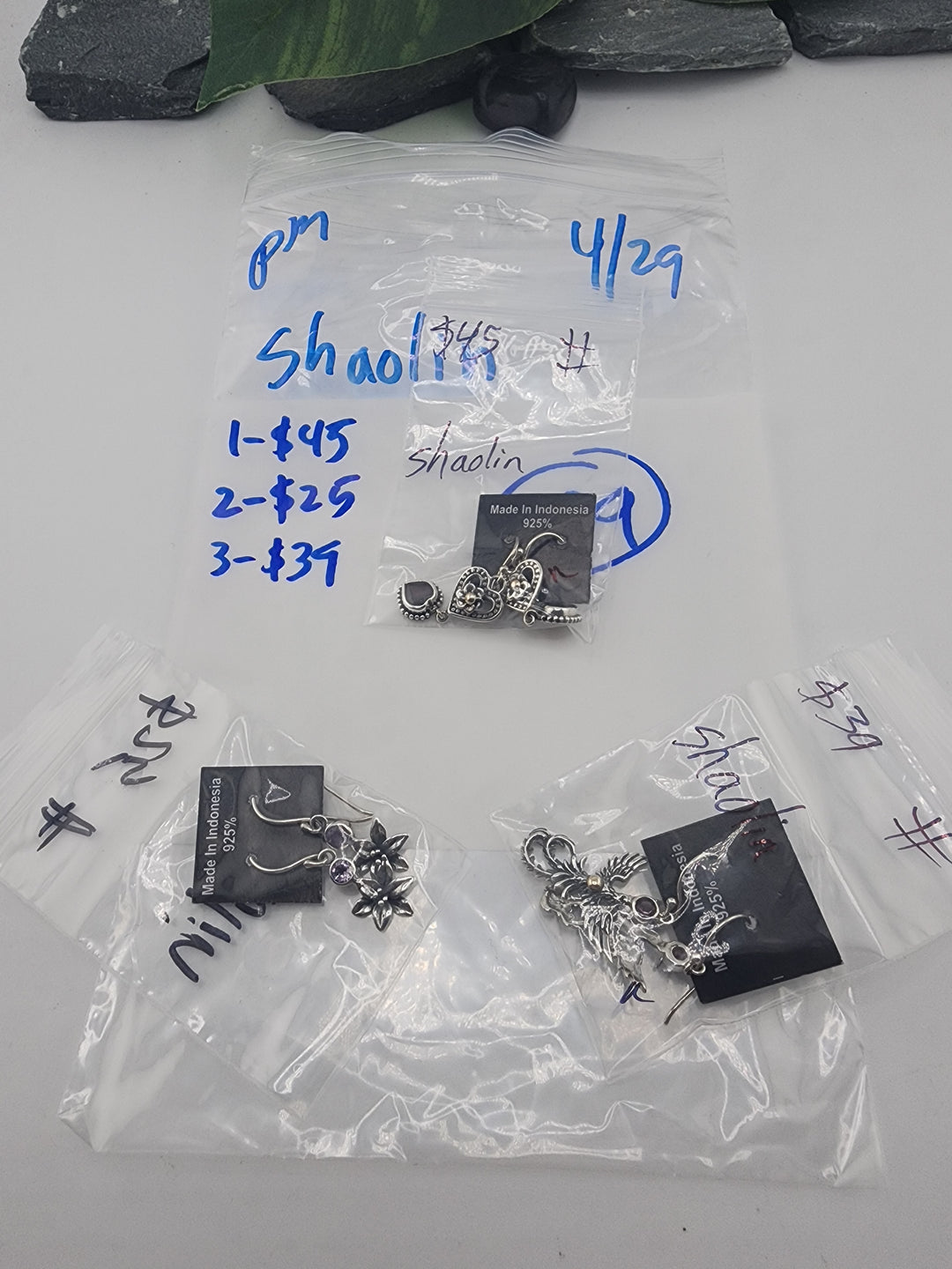 Shaolin - 4/29/26 PM - 3 925 Sterling Silver Items
