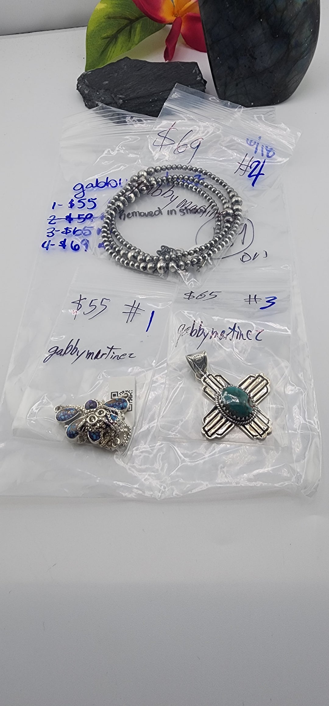 RESERVED FOR: gabbymartinez - 6/18/2025 tiktok Reservation Live Show - 3 Sterling Silver Items