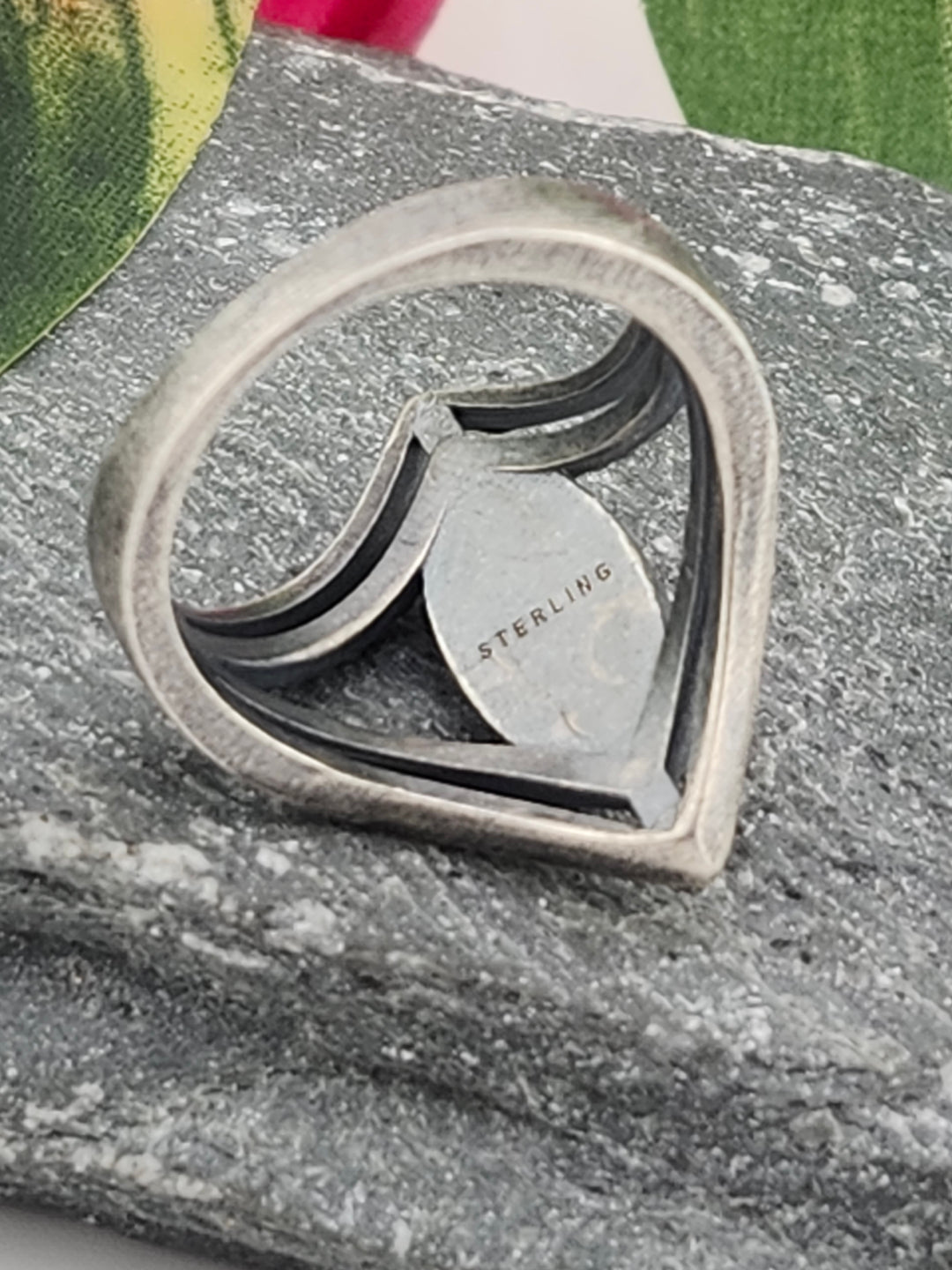 Oxidized Marquee Bumblebee Jasper Ring Size 7