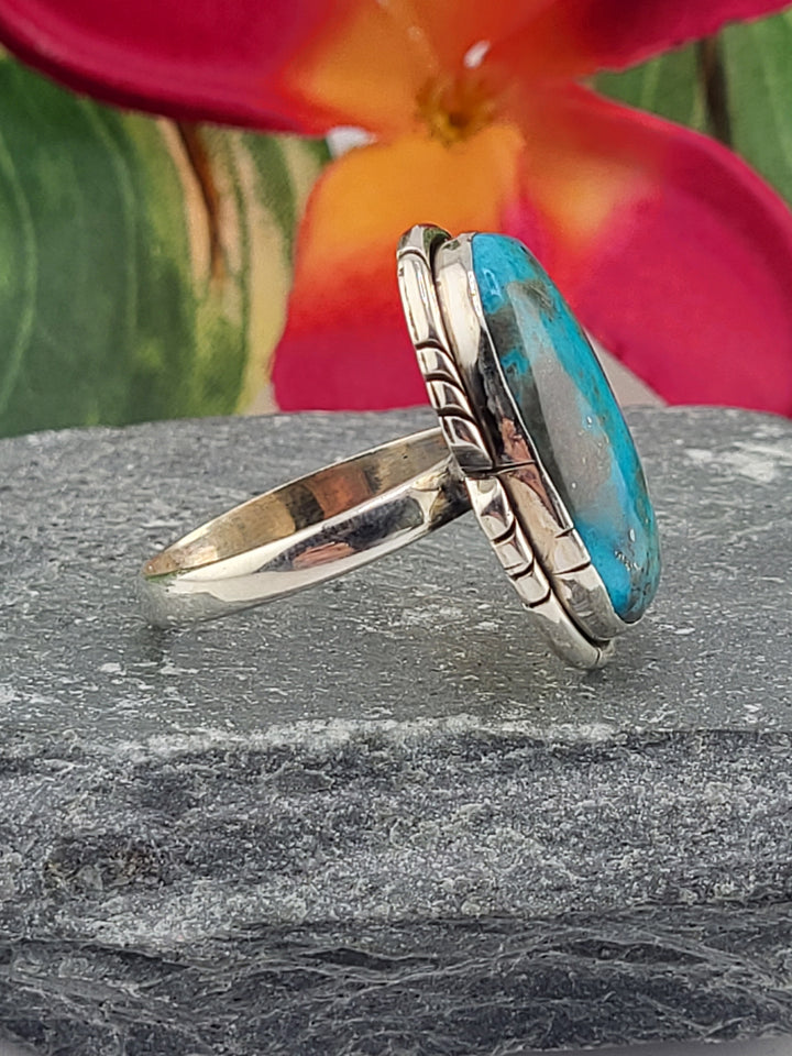 Morenci Turquoise Ring Size 11